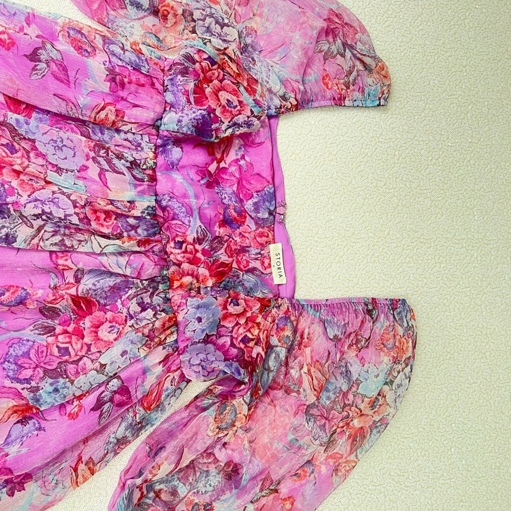 STORIA Pink and Purple Floral Dress - Picture 2 of 5
